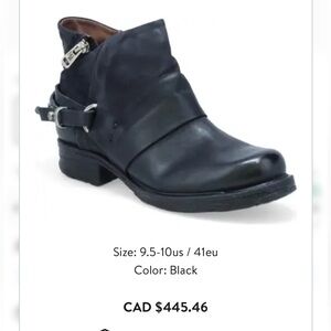 AS 98 Steve Studded Black Bootie Size 41